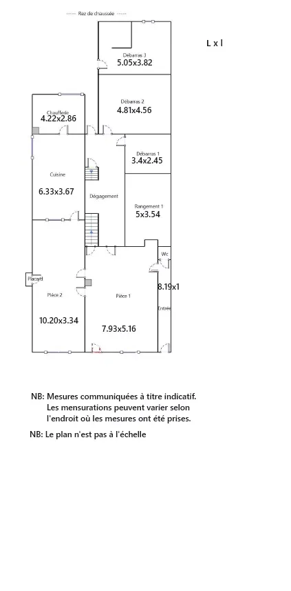 Plan - Maison de village à rénover à Vannes-le-Châtel