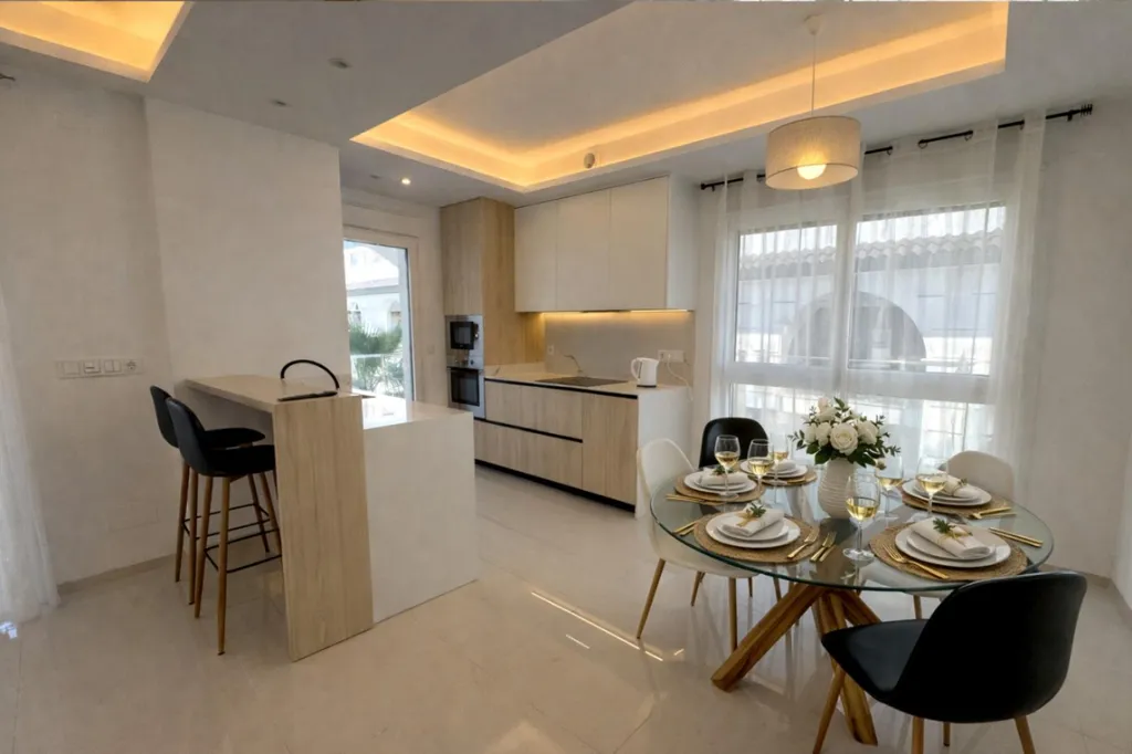 Köök - Modern Apartment with Rooftop Solarium in Ciudad Quesada