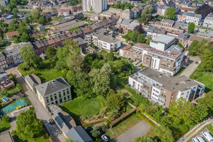 Vue aérienne - Terrain à Bâtir avec Permis de Bâtir à Nivelles