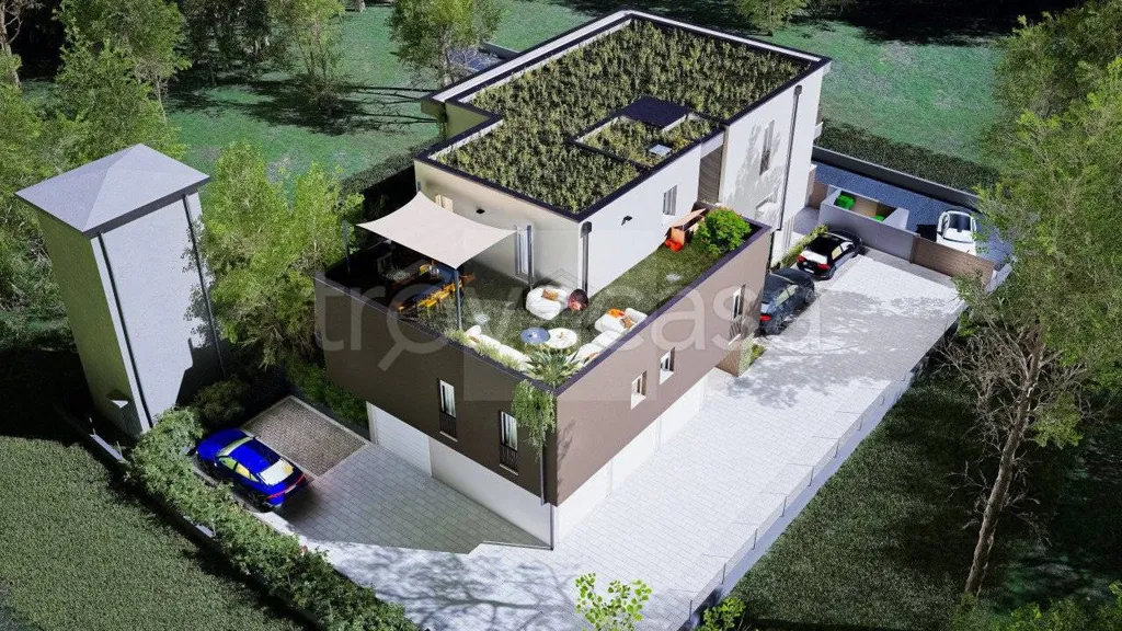 Vue aérienne - Modern Ground Floor Apartment with Garden in Padova