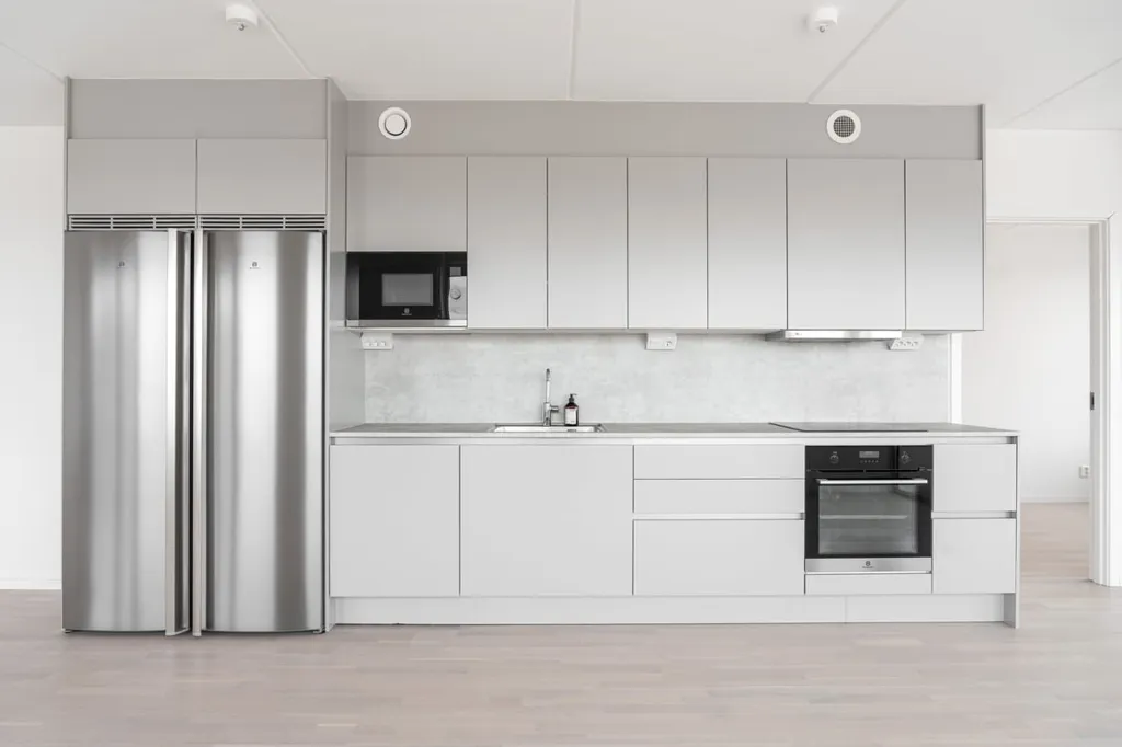 Köök - Apartment with Panoramic View over Vättern in Jönköping