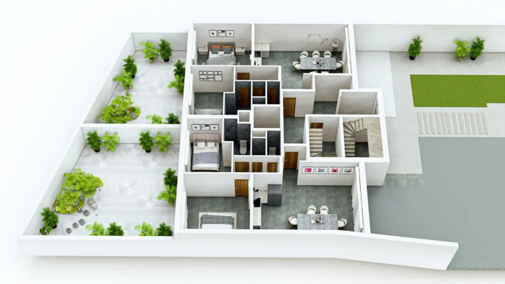 Planimetria - Building with 6 Apartments in Anderlecht