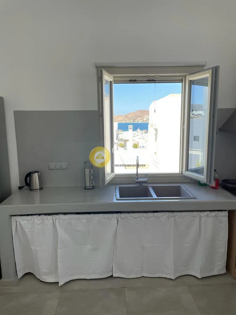 Kitchen - Modernised Studio in Central Naousa