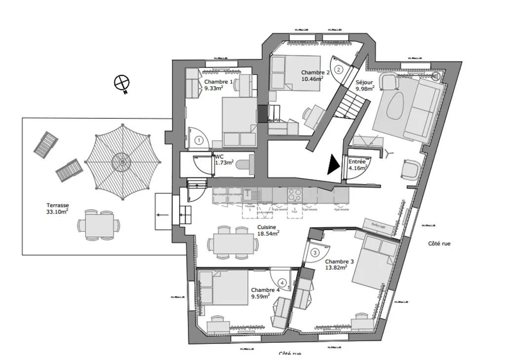Floor Plan - 6-bedroom apartment in Auderghem