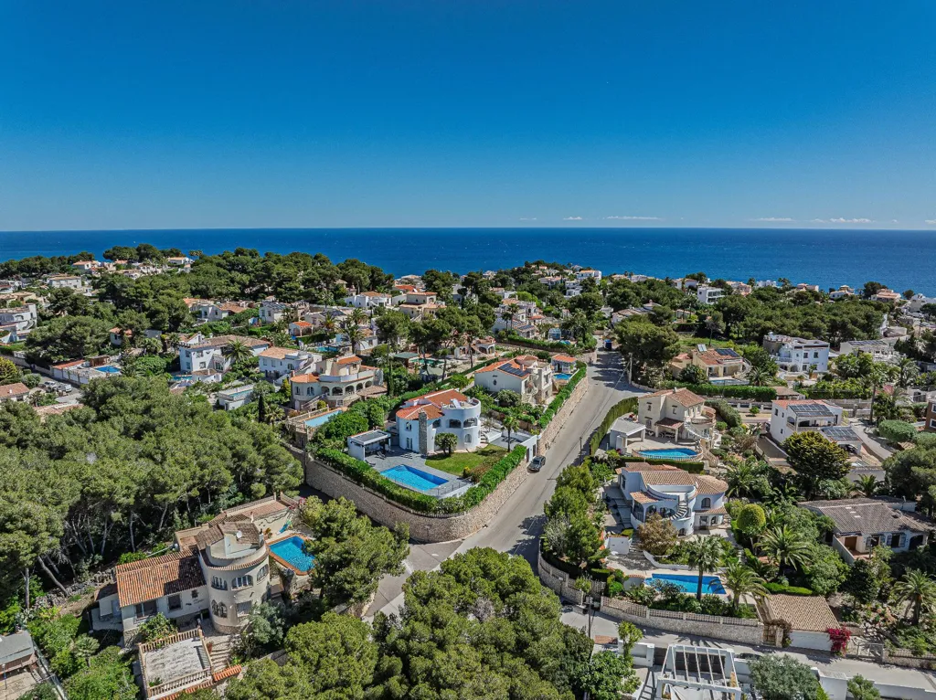 Vue aérienne - Chalet with Sea View and Pool in Cap Martí