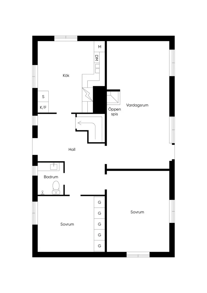 Floor Plan - Villa with Sea and Bogeviken Views in Slite