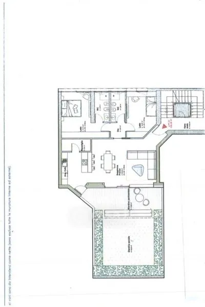 Plan - Contemporary Flat with Garden in Riccione
