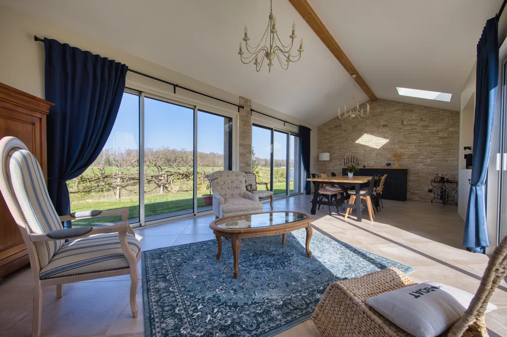 Living Room - Charming Villa with Garden View in Fleurville