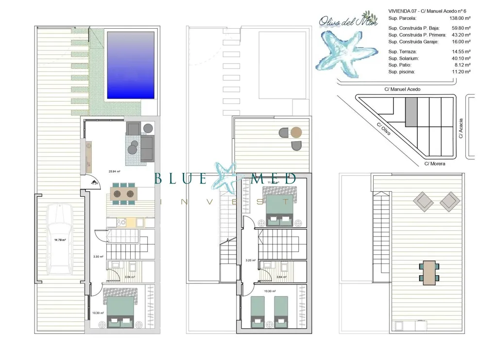 Plan - Newly Built Villa with Pool in Los Alcázares