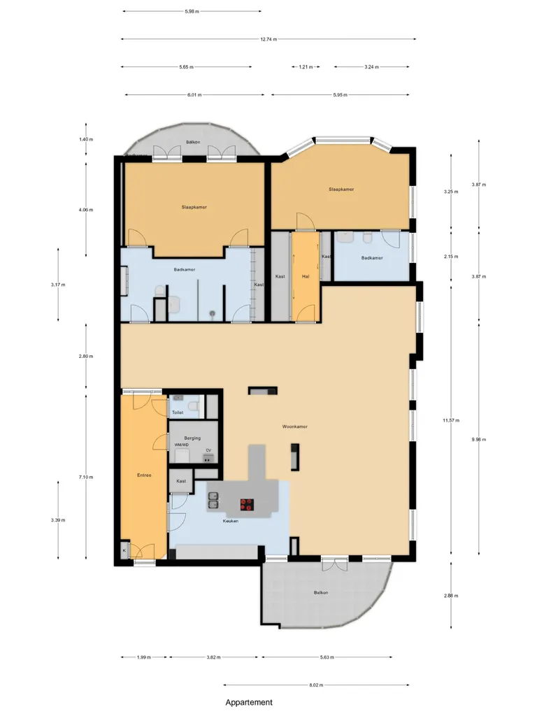 Planimetria - Luxury Apartment with Green Setting in Culemborg