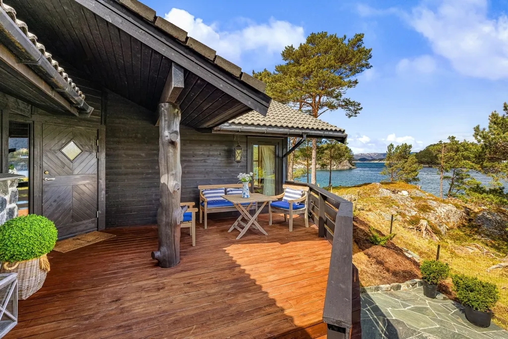 Terrasse - Holiday Cottage with Marina Spots in Forstrøno