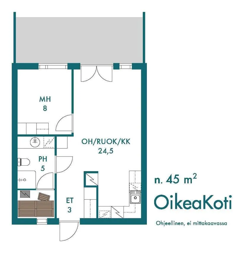 Appartement 2 pièces à Espoo