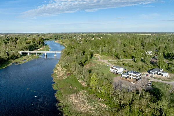 Vue aérienne - New Stone House with Balcony in Sindi