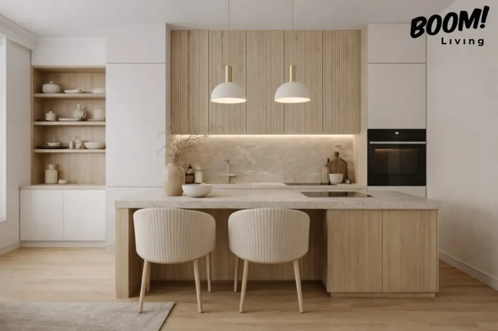 Köök - Modern 2-Bedroom Apartment with Balcony in Floridsdorf