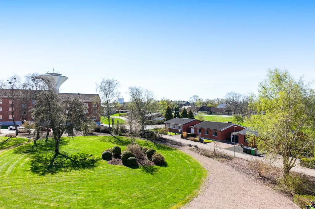 Vue aérienne - Renovated Two-Bedroom Flat with Balcony in Bjuv