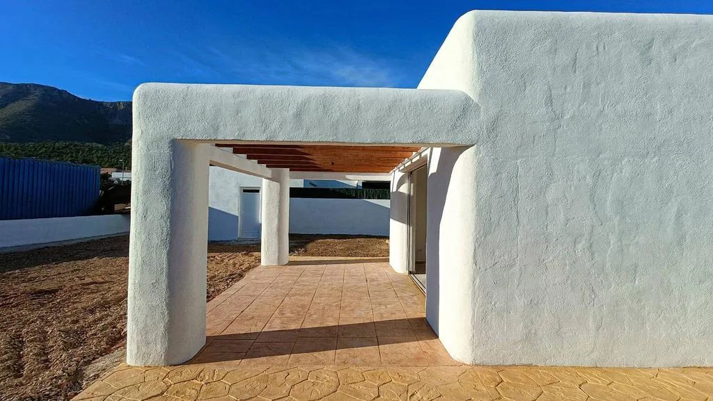 Terrasse - Ibiza Style Villa with Mountain View in Polop