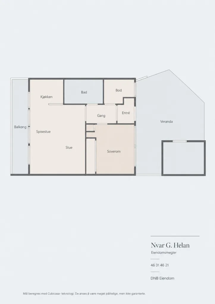 Plan - Apartment with Two Terraces in Skredderåsen