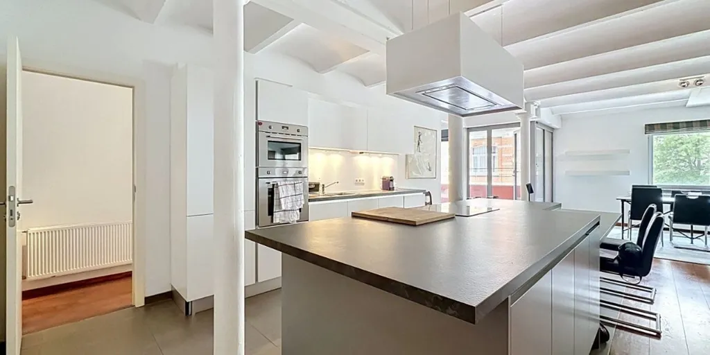 Köök - Furnished Apartment with Terraces in Elsene