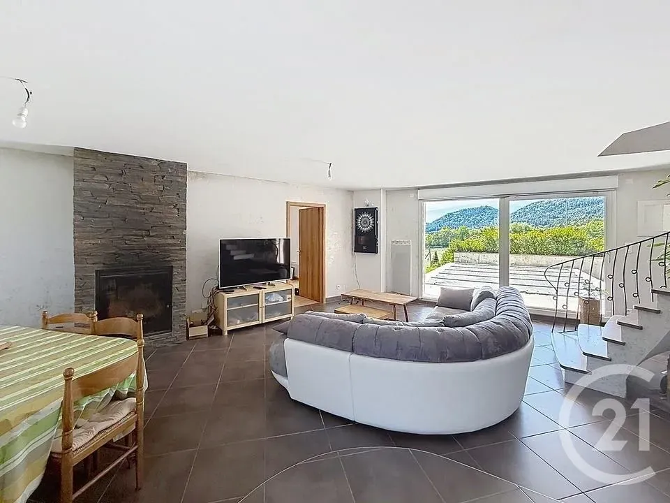 Living Room - Traditional House with Pool in Saint-Ame