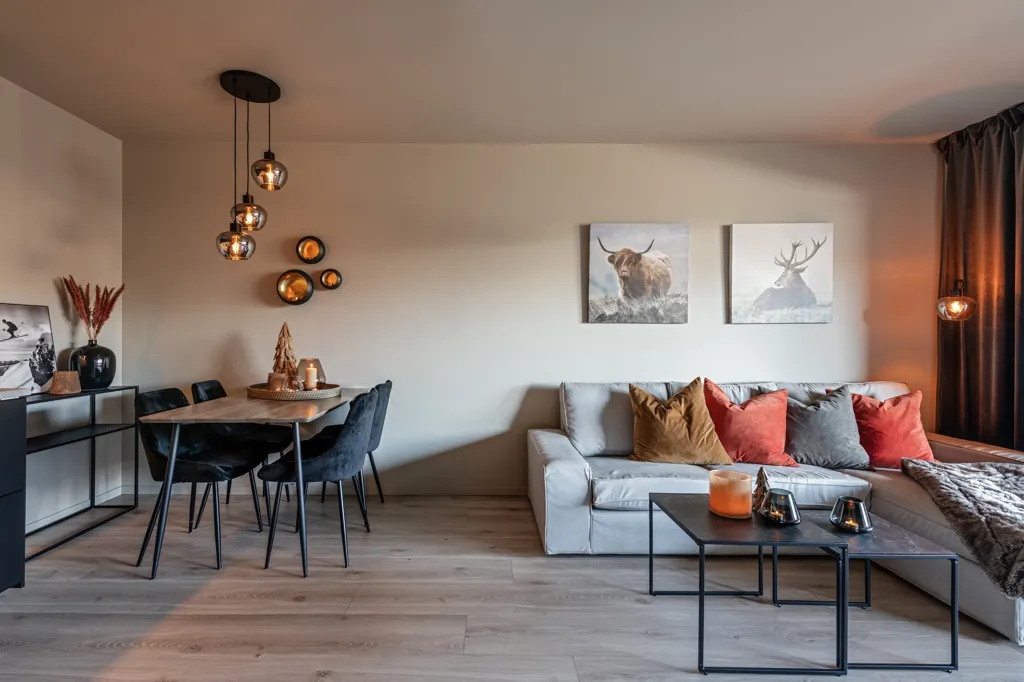 Living Room - Modernised Apartment with Terrace in Geilo
