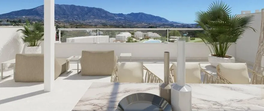 Terrasse - Contemporary Apartment with Golf Views in Mijas Costa