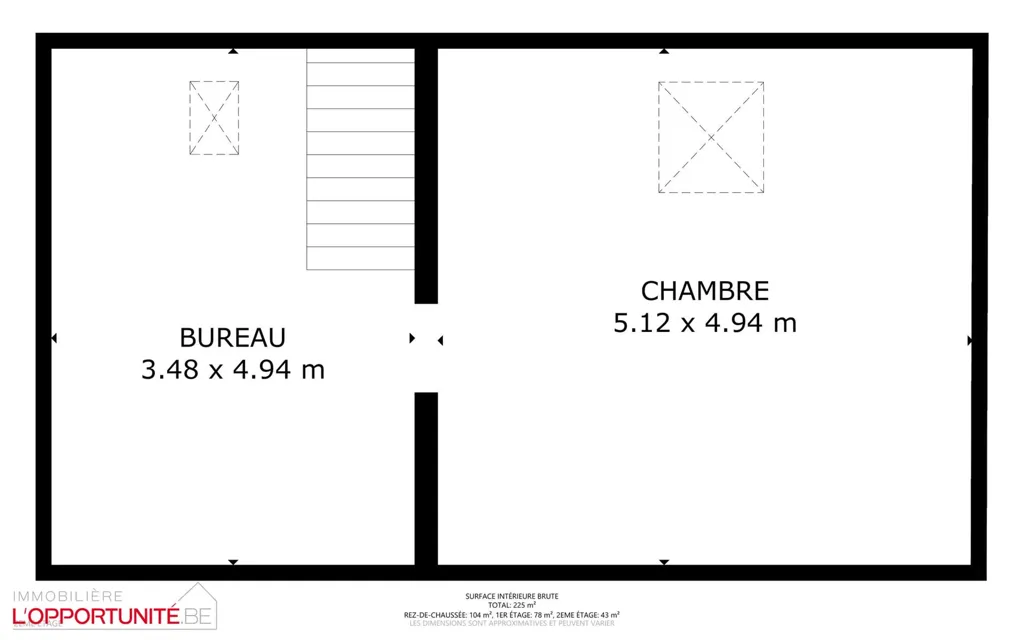 Floor Plan - Renovated 3-Faced House in Romerée