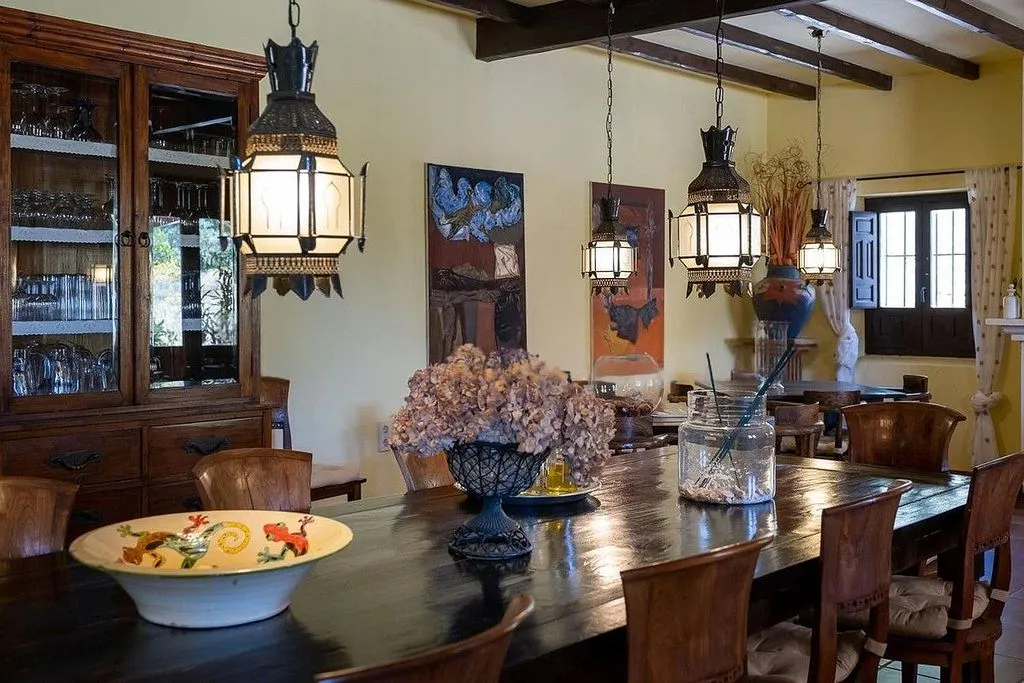 Dining Room - Andalusian Cortijo with Pool in Almogía