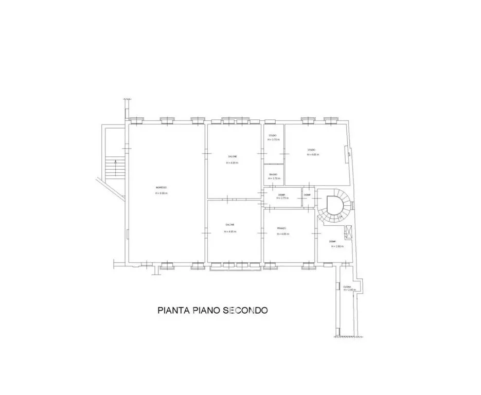 Plan - Historic Villa with Courtyard in Padua