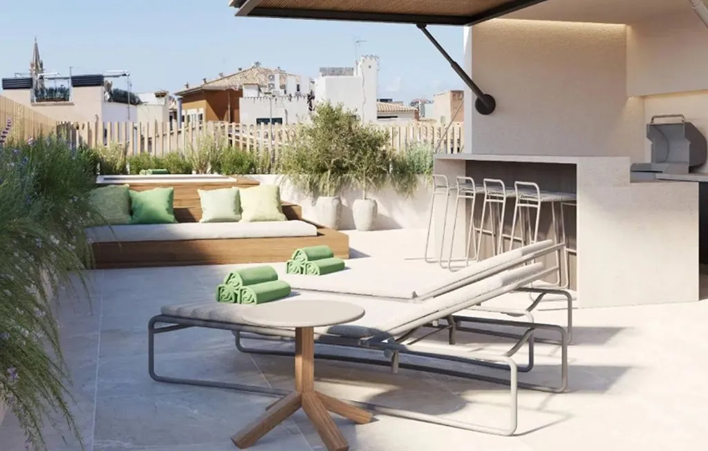 Terrass - Historic Apartment with Pool in Palma's Old Town