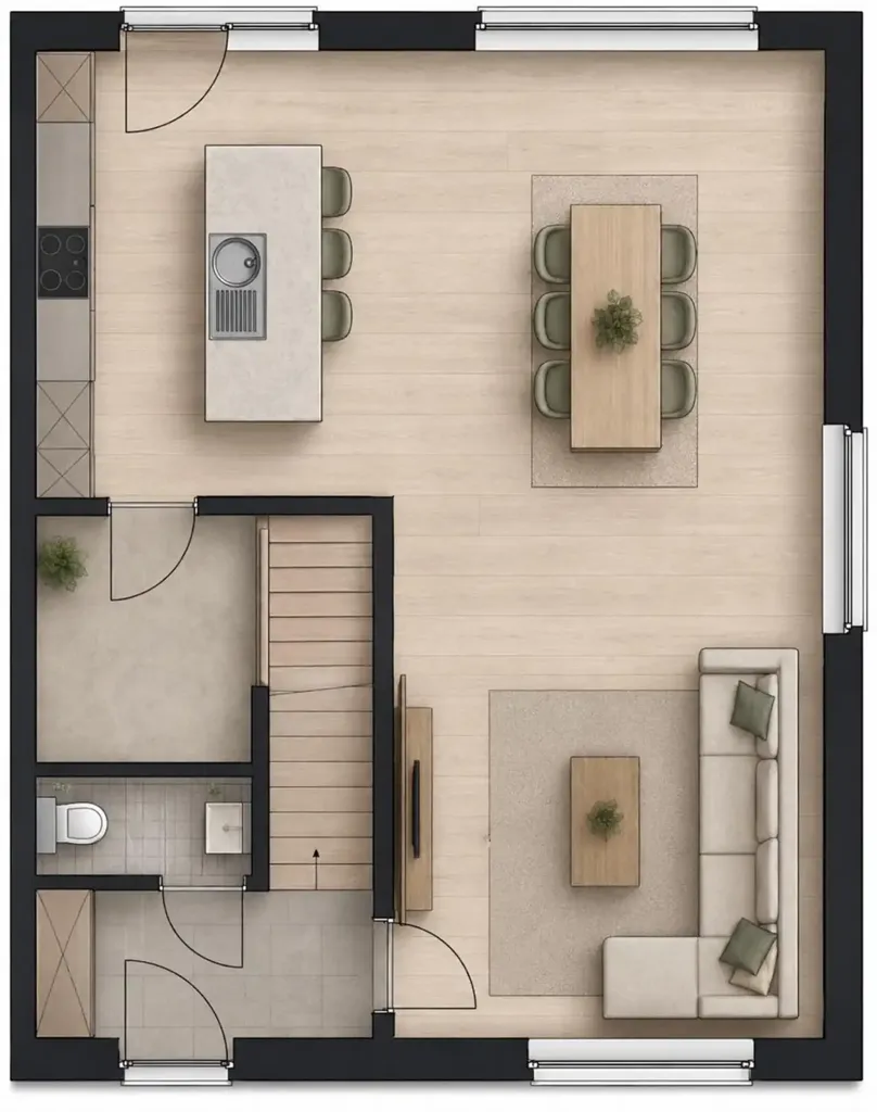 Planimetria - New Build House with Terrace in Eksel