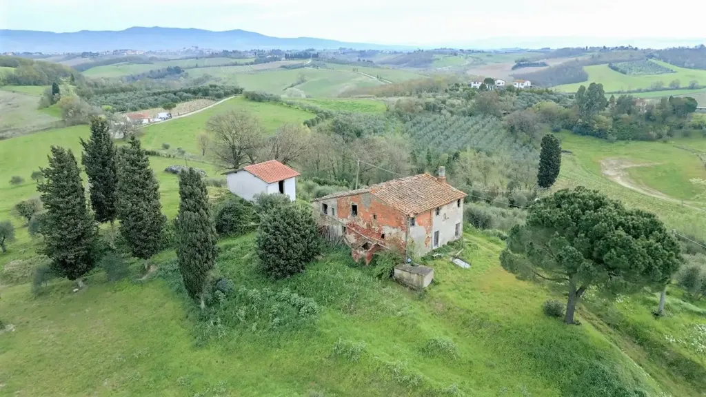 Aerial - Rustic Property with Historic Convent in Fucecchio