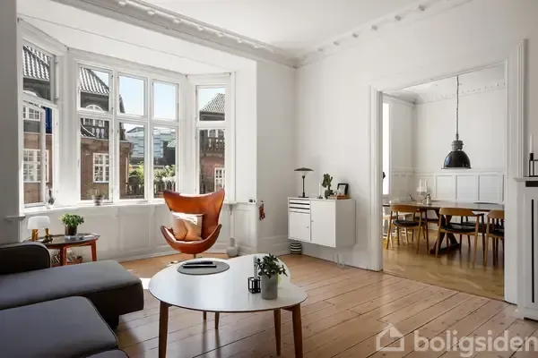 Séjour - Estate Flat with Balcony in Copenhagen V