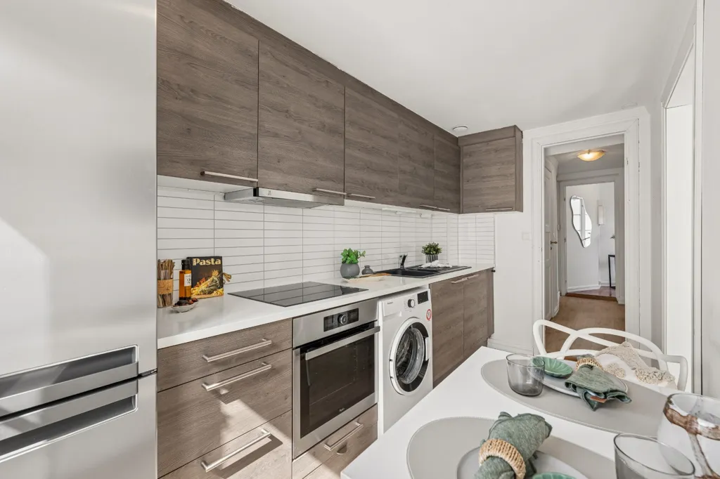 Cucina - Apartment with Private Garden in Tønsberg Centre