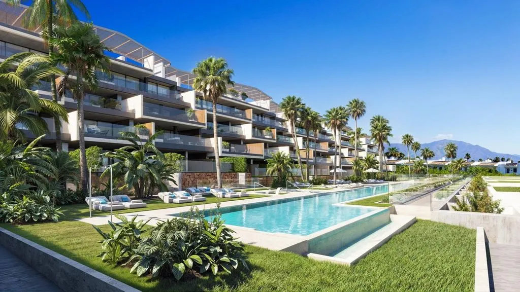 Piscine - Beachfront Flat with Pool in Manilva
