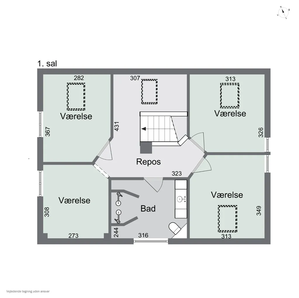 Plan - Maison 6 pièces à Slagelse
