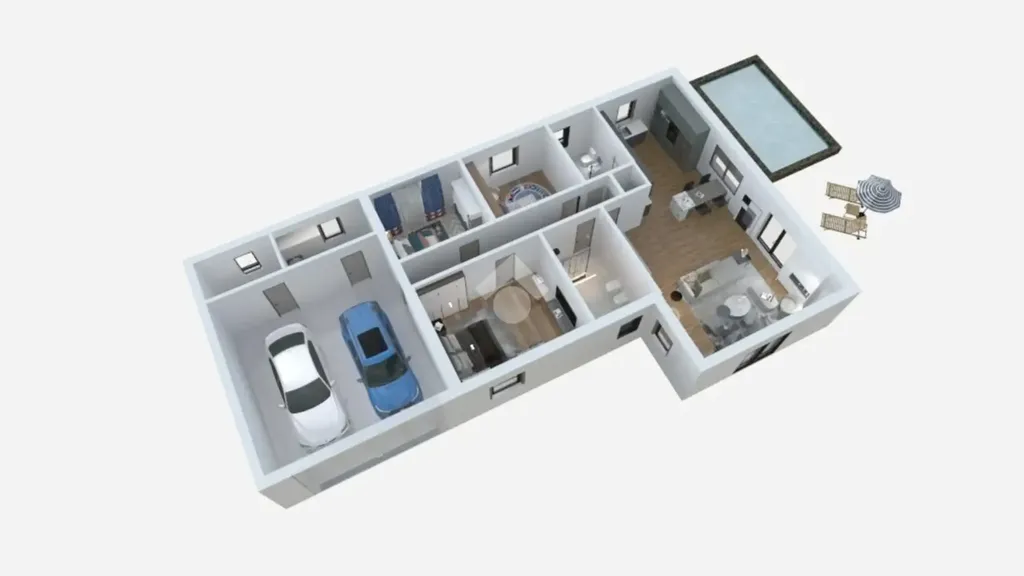Plaan - New Villa with Pool in Zevio