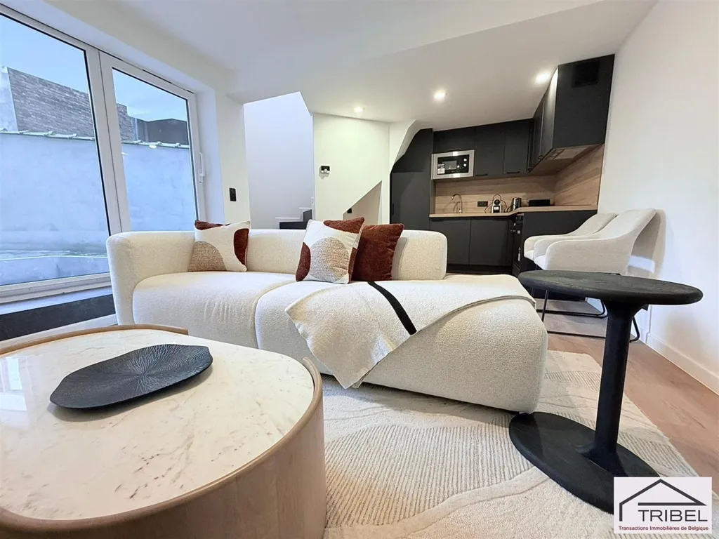 Séjour - Duplex Rénové avec Terrasse à Schaerbeek