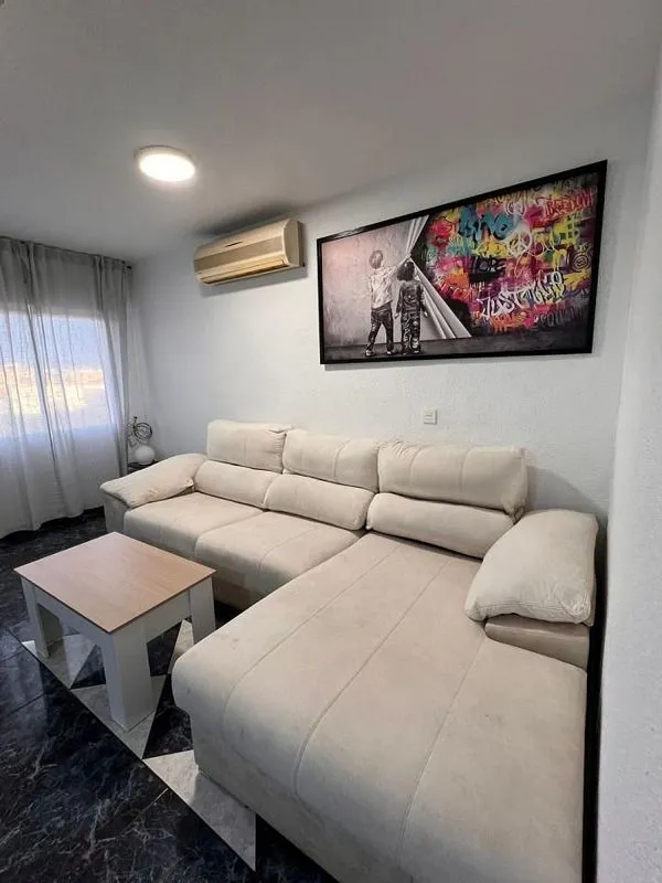 Living Room - Amueblado Flat with Balcony in Murcia