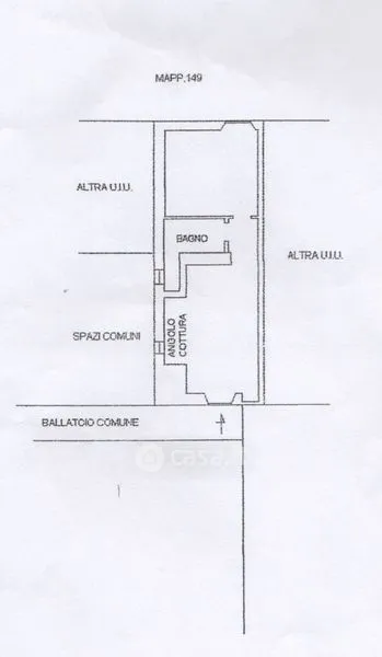 Planimetria - Rustic-Style Flat with Terrace in Milan