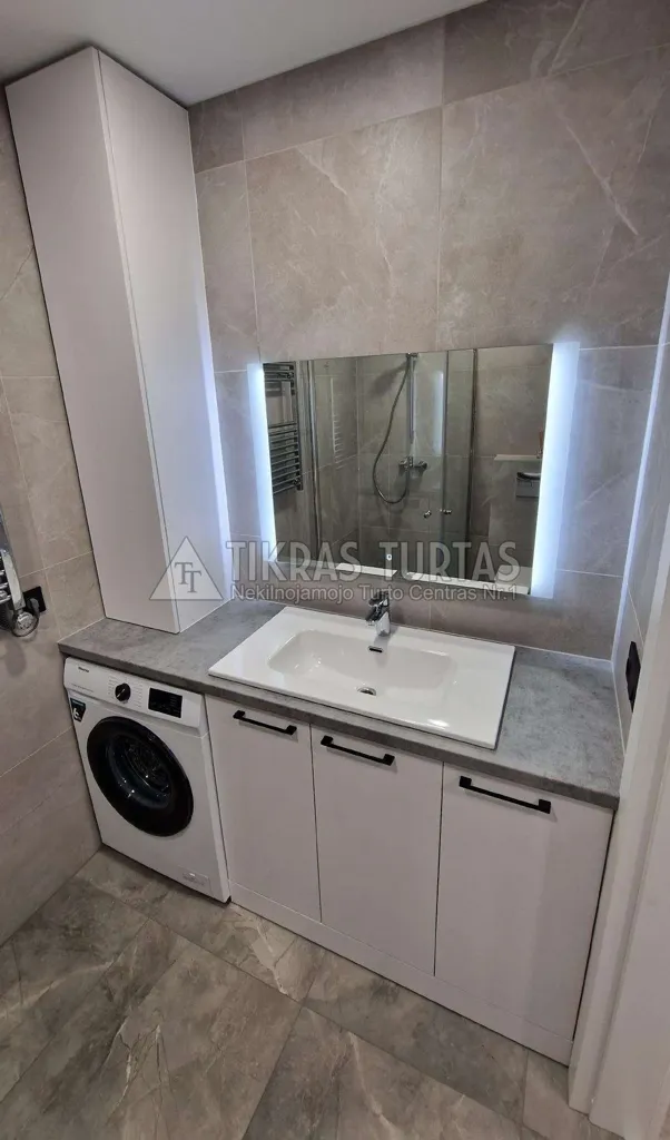 Salles de bain - 1-Bedroom Apartment with Terrace in Klaipėda