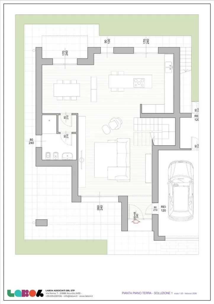 Plan - Modern Villa with Private Garden in Bernareggio