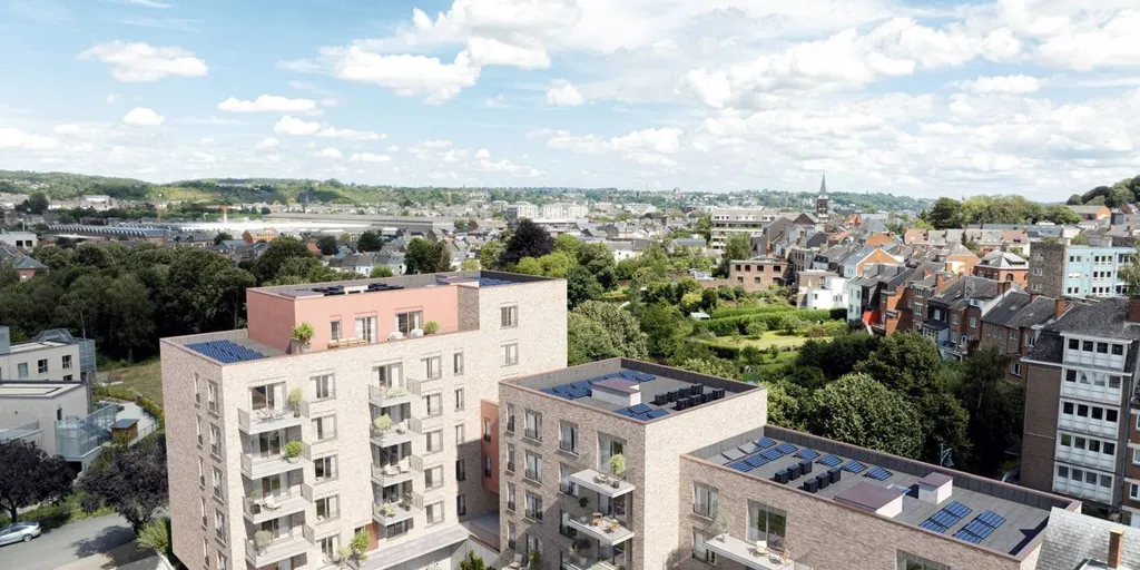 Vue aérienne - Appartement avec Terrasse dans le Centre de Namur