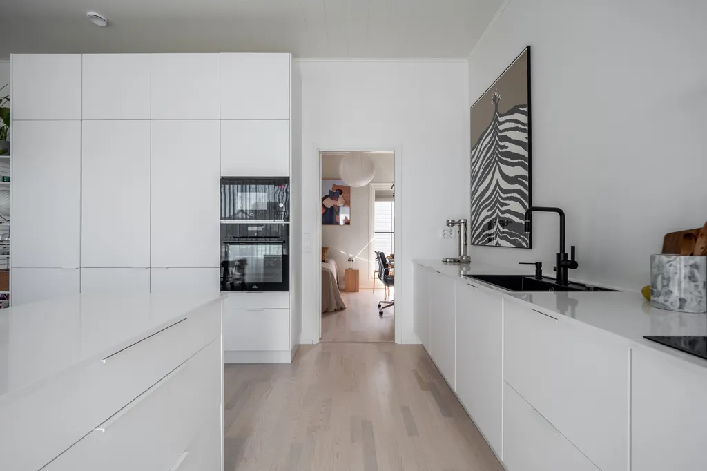 Köök - Modern Flat with Terrace in Hiukkavaara, Oulu
