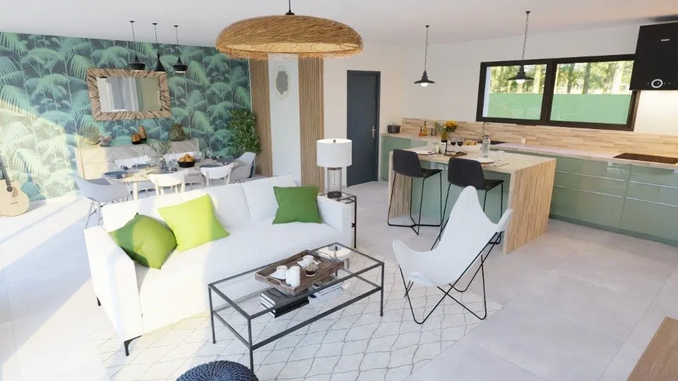 Contemporary Villa with Flat Roof in Jaujac