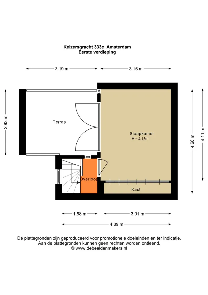 Planimetria - Listed Canal House with Terrace in Amsterdam