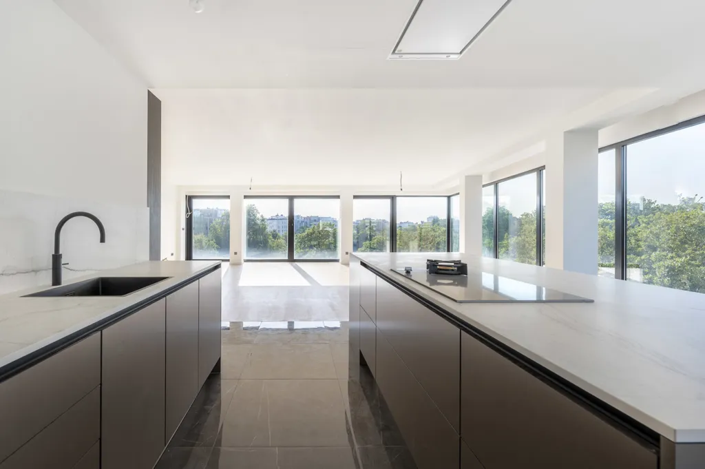 Cuisine - Penthouse avec Terrasse Panoramique à Anvers