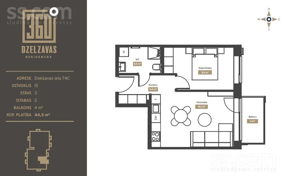 Plan - Modern Apartments with 360° Views in Riga