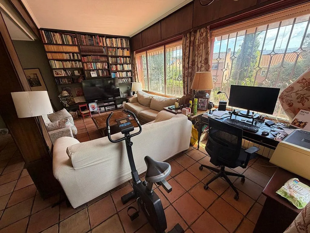 Office - Stone Chalet with Pool in Parquelagos