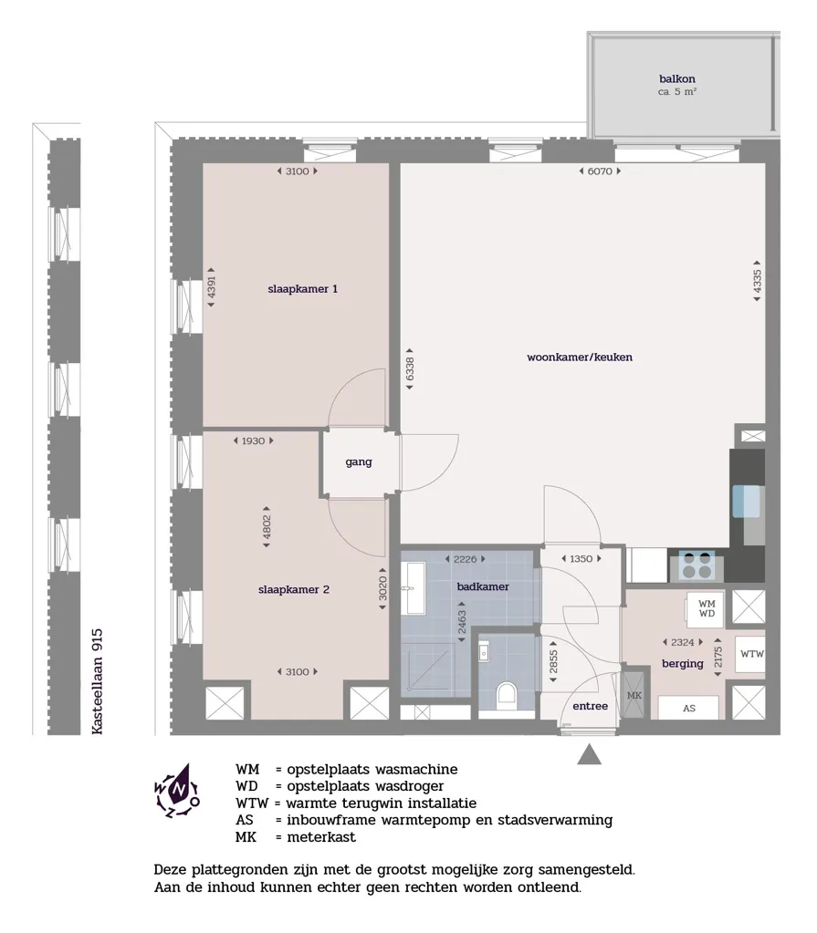 Floor Plan - Modern Apartment with Balcony in Binckhorst