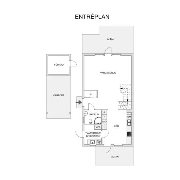 Floor Plan - Two-Storey Villa with Garden in Ullstorp